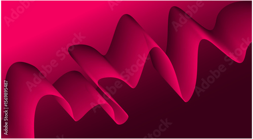 Abstract Blend Wavy Flowing Curved Background Pink Design Vector Illustration