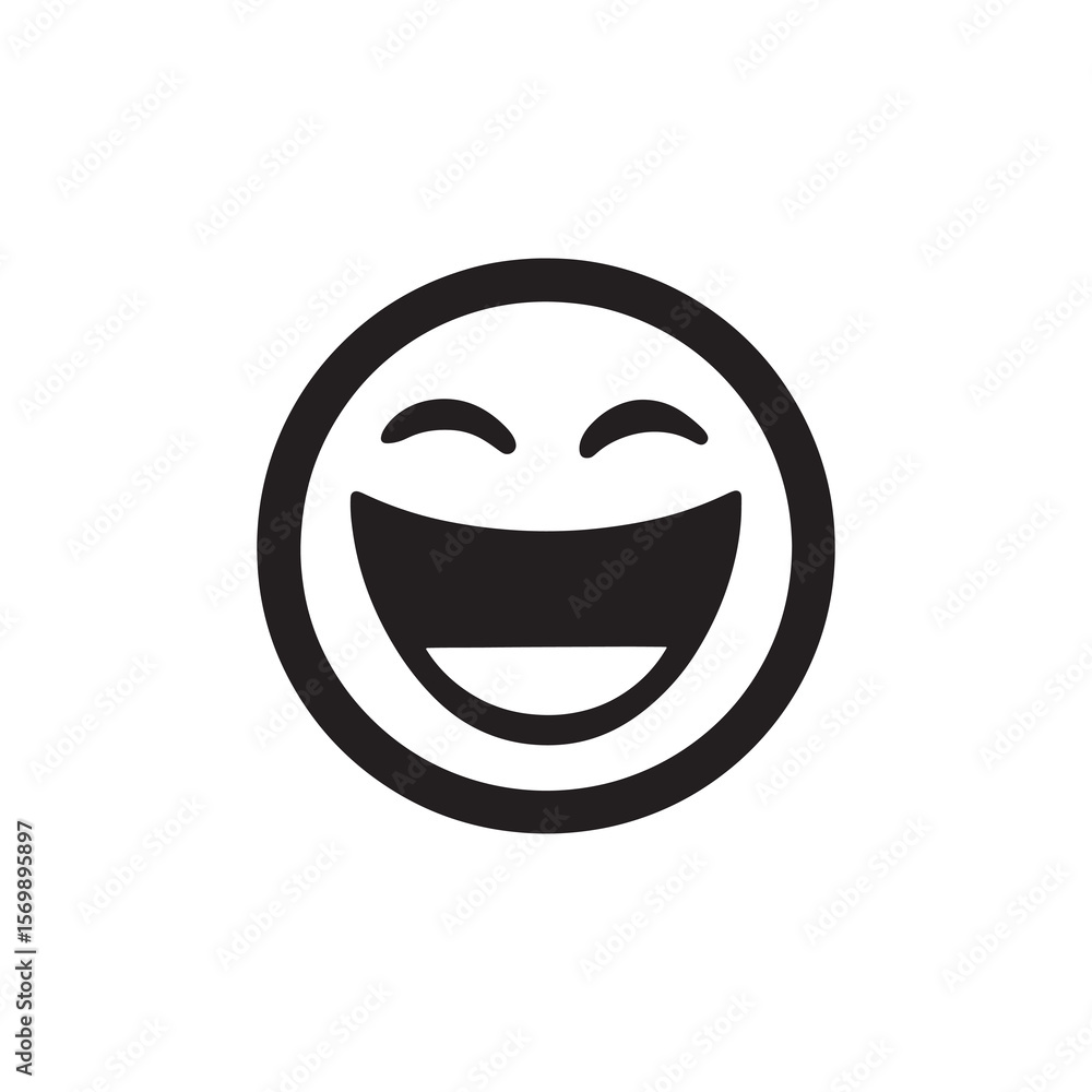 Happy Emoji Faces Set Laughing Smile Icons Collection Happy Emoji Faces Set Laughing Smile Icons Collection