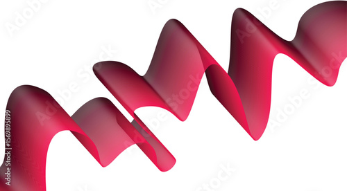 Abstract Blend Wavy Flowing Curved Pink Design Background Vector Illustration