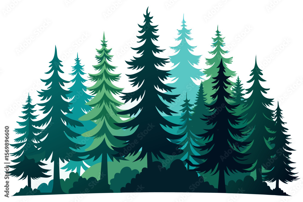 Obraz premium christmas trees background