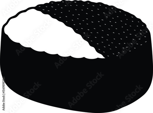 a single sushi roe on white background.eps