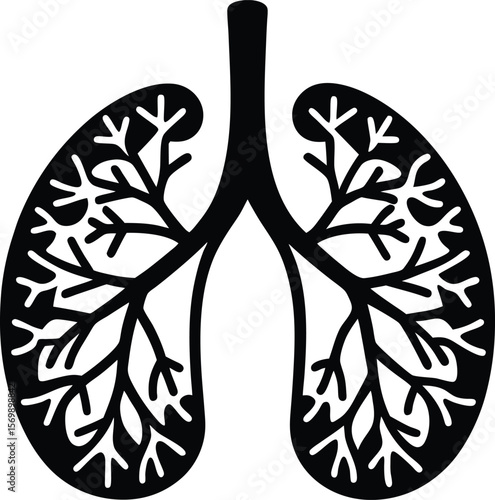 alveoli  lung structure  diagram on white backgrou.eps