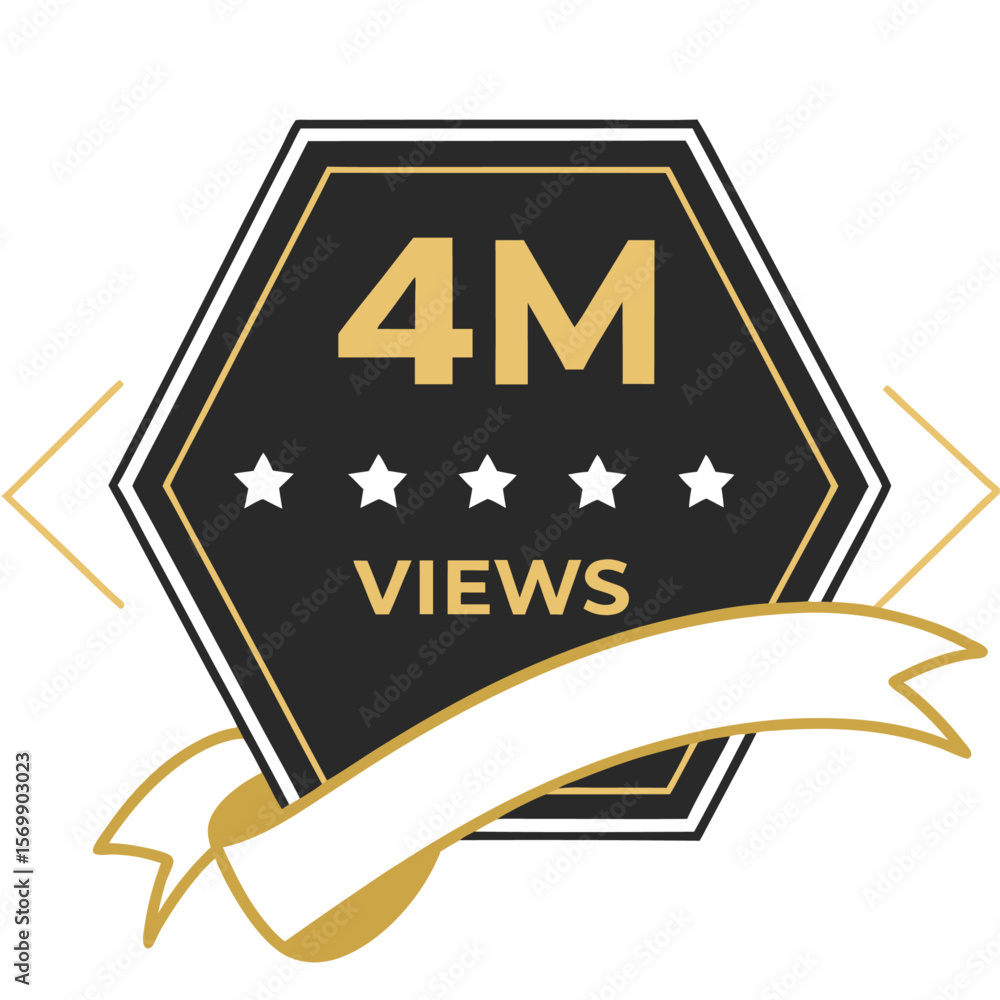 Naklejka premium Vintage gold vector illustration of a quality badge label with a ribbon, a perfect retro business sale design element