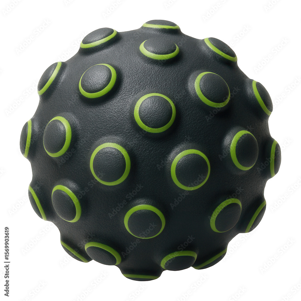 Textured silicone massage ball with raised nodes for deep tissue therapy Textured silicone massage ball with raised nodes for deep tissue therapy