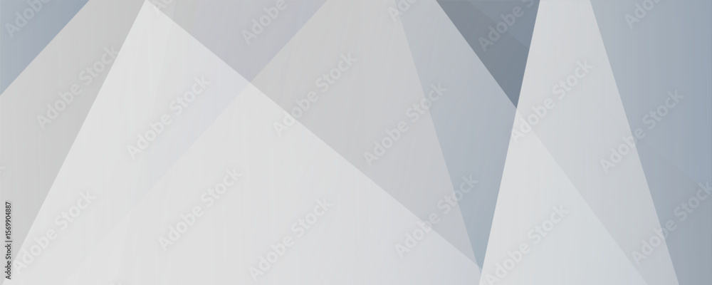 Obraz premium White modern abstract wide banner with geometric shapes. white abstract background.