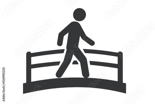 Vector Illustration of a Pedestrian Bridge Icon