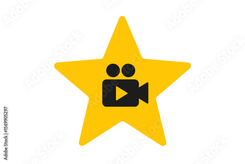 Vector Illustration of Movie Star Icon