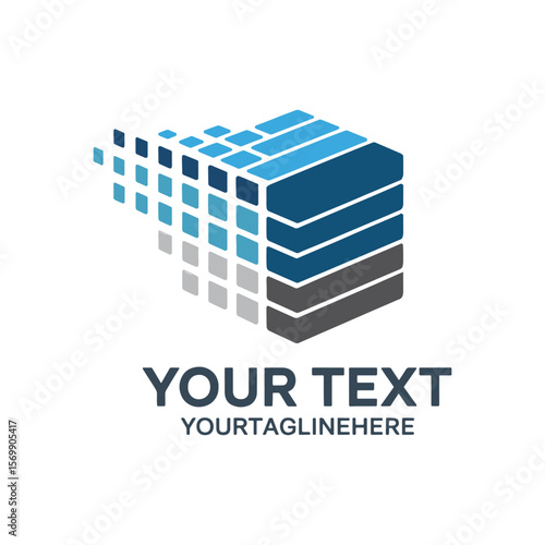 Unique tiles logo Modern and minimalist vector and abstract logo