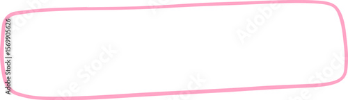 Line Art Elongated Rounded Box In Pink
