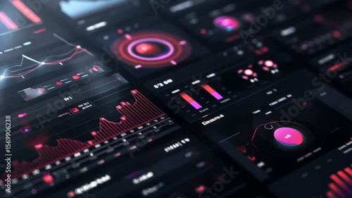 Digital dashboard displays multiple data visualizations