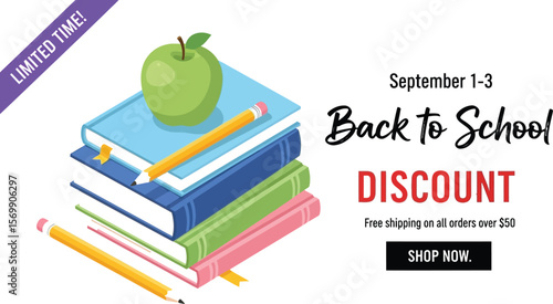 Back to school sale september discount on school supplies books pencils apple limited time offer shop now