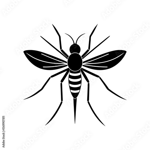 Mosquito clipart on a white background vector illustration