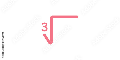 Mathematical Symbol. Cube Root Symbol in Mathematics.