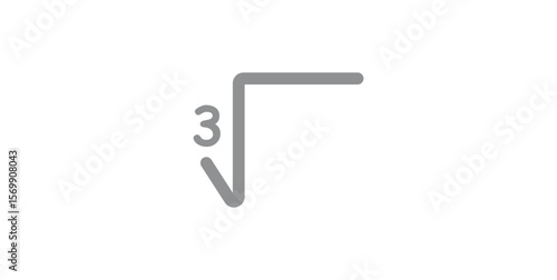Mathematical Symbol. Cube Root Symbol in Mathematics.