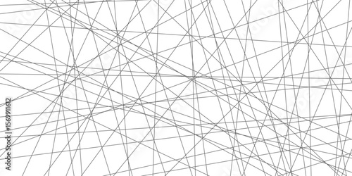 Abstract industrial Design random lines black on white background. Seamless luxury geometric premium gray random chaotic scribble lines on transparent background.