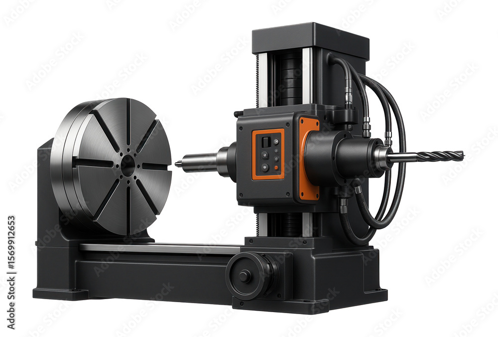Horizontal boring mill with a rotary table and deep hole drilling capability for large-scale metalworking in a power plant equipment manufacturer Horizontal boring mill with a rotary table and deep hole drilling capability for large-scale metalworking in a power plant equipment manufacturer