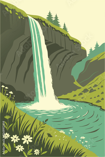 background of nature vector green style ambiance landscape