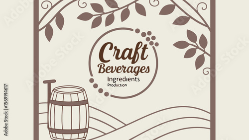 Craft beverages ingredients and production company logo design for organic drinks and beverage industry