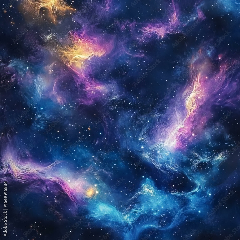 Obraz premium Breathtaking Cosmic Nebula Vibrant Deep Space Galaxy with Stars and Colors