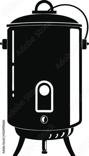Water heater Black silhouette