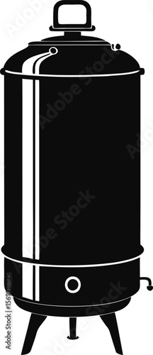Water heater Black silhouette