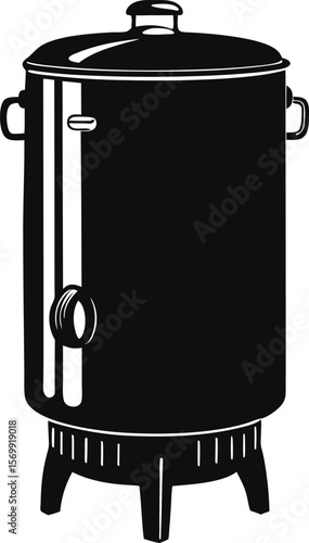Water heater Black silhouette