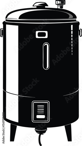 Water heater Black silhouette