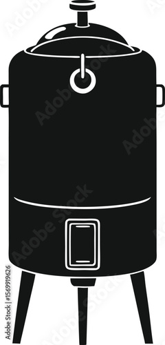 Water heater Black silhouette