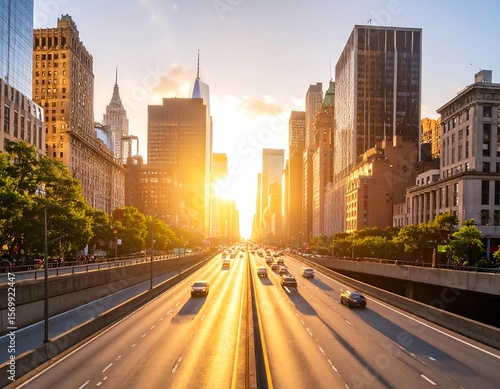 City highway at sunset (1)