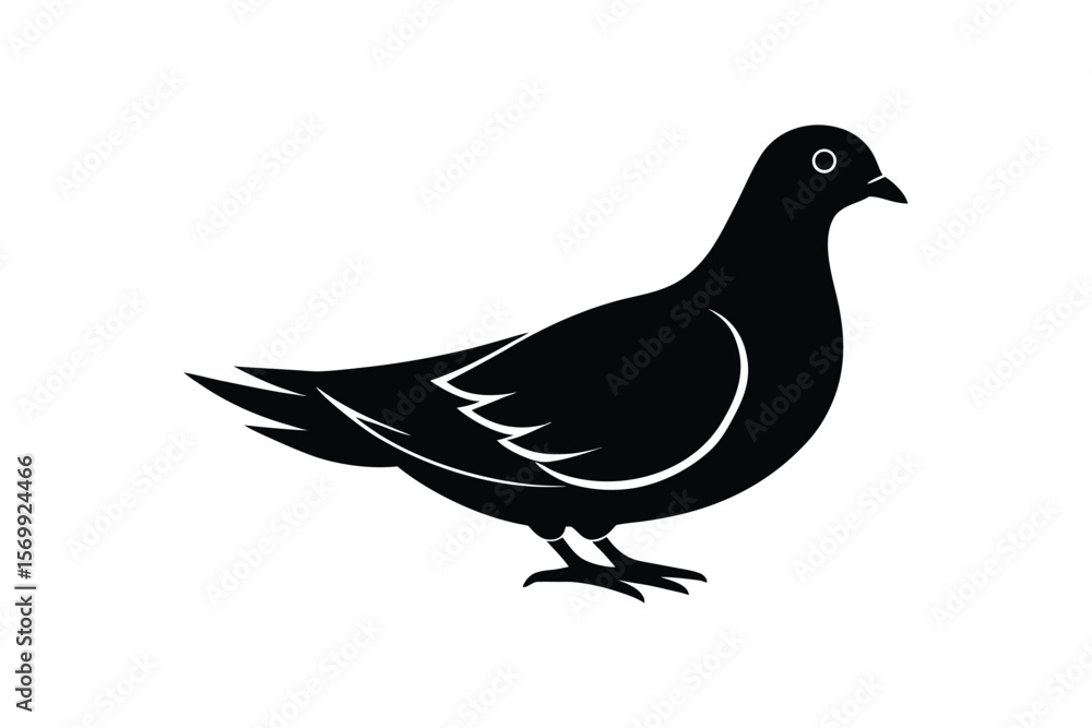 Fototapeta premium Silhouette art illustration of a Dove.eps