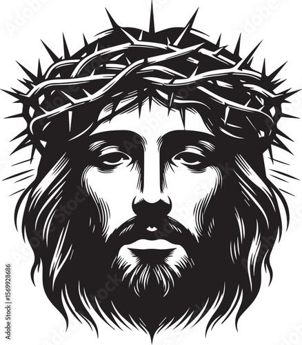 Jesus Christ with Crown of Thorns Religious Art