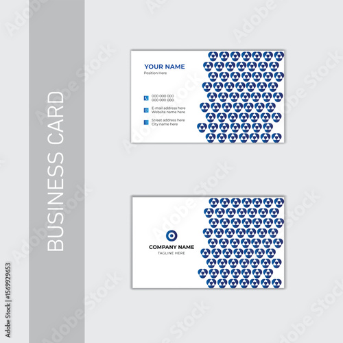 Modern business card design template.