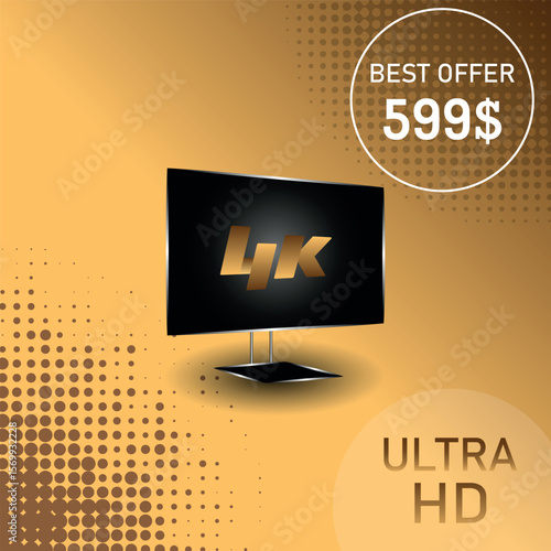 Tv Vector Design  Web Promo Banner Smart 