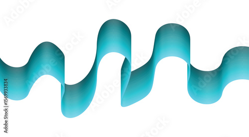 Blend Flowing Cyan Curved Smooth Abstract Background Design Vector Illustration