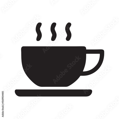 Warm Coffee Cup Icon Simple, Hot Beverage Illustration