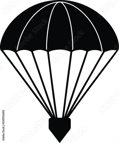parachute pilot chute on white background.eps