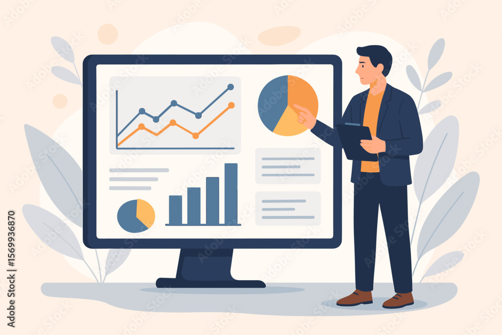 Business Data Analytics, Financial Research, Marketing Optimization, Graphs and Charts, Statistics Report, Website Analysis, Businessman Presentation Concept Business Data Analytics, Financial Research, Marketing Optimization, Graphs and Charts, Statistics Report, Website Analysis, Businessman Presentation Concept