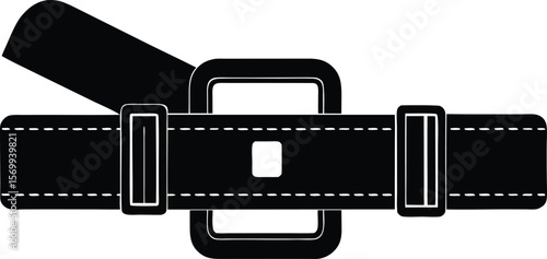 seatbelt buckle component on white background.eps