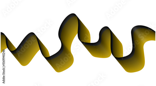 Blend Flowing Curved Smooth Yellow Abstract Background Design Vector Illustration