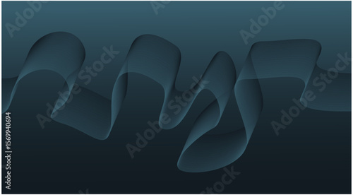 Blend Flowing Curved Smooth Background Gray Abstract Design Vector Illustration