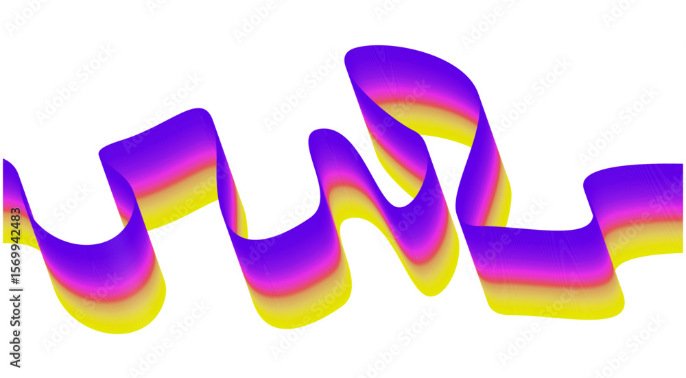 Fototapeta premium Blend Flowing Curved Smooth Gradient Multicolor Abstract Background Design Vector Illustration