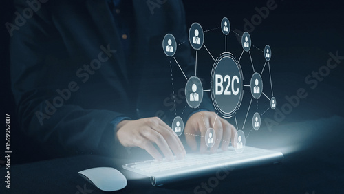 Fotografie B2C strategy focus on delivery products directly to consumers