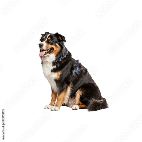 Loyal Companion: A majestic dog with a captivating gaze, seated regally. Showcasing the elegance and devotedness of canine friendship, a loyal companion in a simple portrait.