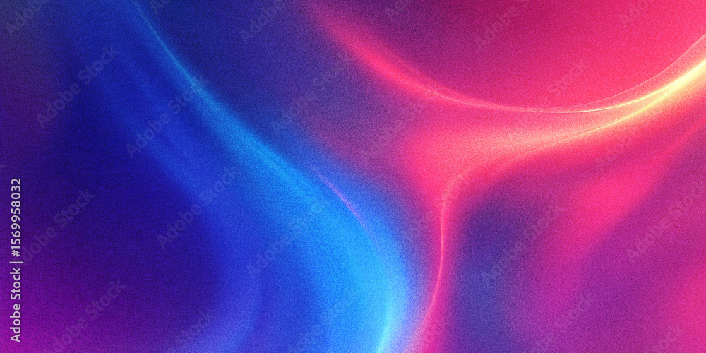 Fototapeta premium Bright diagonal streaks cut across the gradient noise texture in multi color