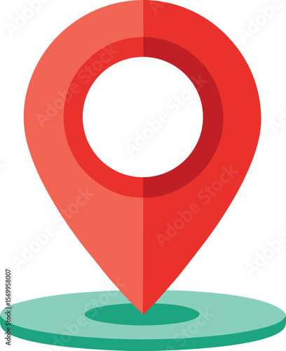 Location Icon: A vibrant, stylized location icon, a symbol of navigation, mapping, and pinpointing destinations. It represents travel, guidance, and geographical positioning.