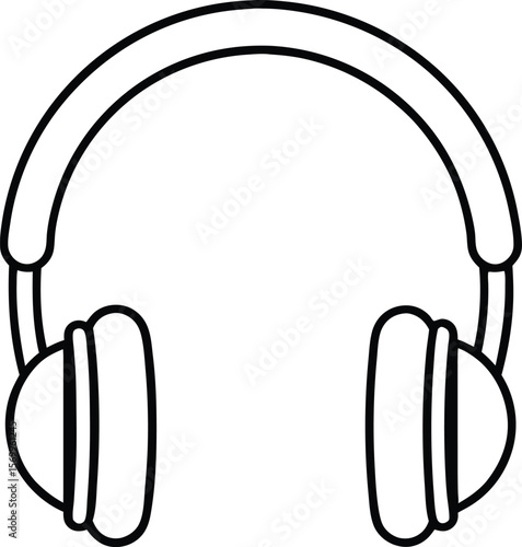 Minimalist Headphones: A simple and clean graphic of a pair of headphones, perfect for conveying audio, music, or sound-related themes. 