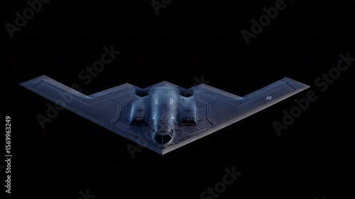 B-2 Stealth Bomber Fly –  Alpha Channel