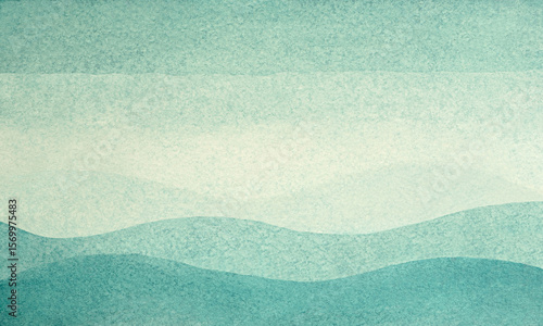 Blue azure turquoise abstract watercolor background for textures backgrounds and web banners design. Abstract  background blue colors. Watercolor painting with turquoise sea waves pattern gradient.