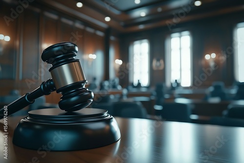 Gavel in Courtroom. (5)