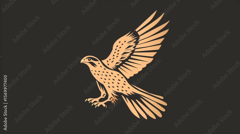 Obraz premium Minimalist falcon illustration